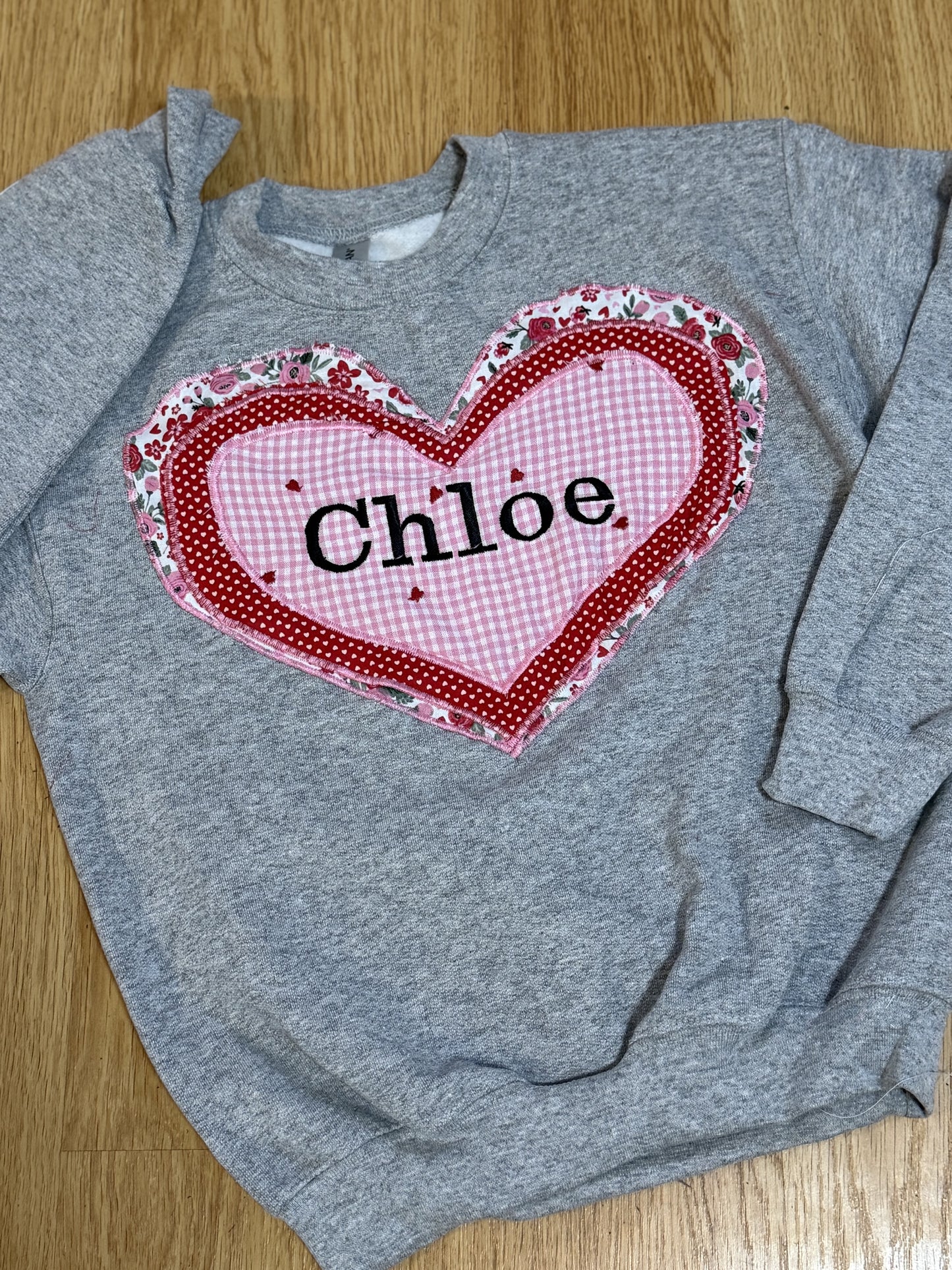 Personalized embroidered Valentines Sweatshirt