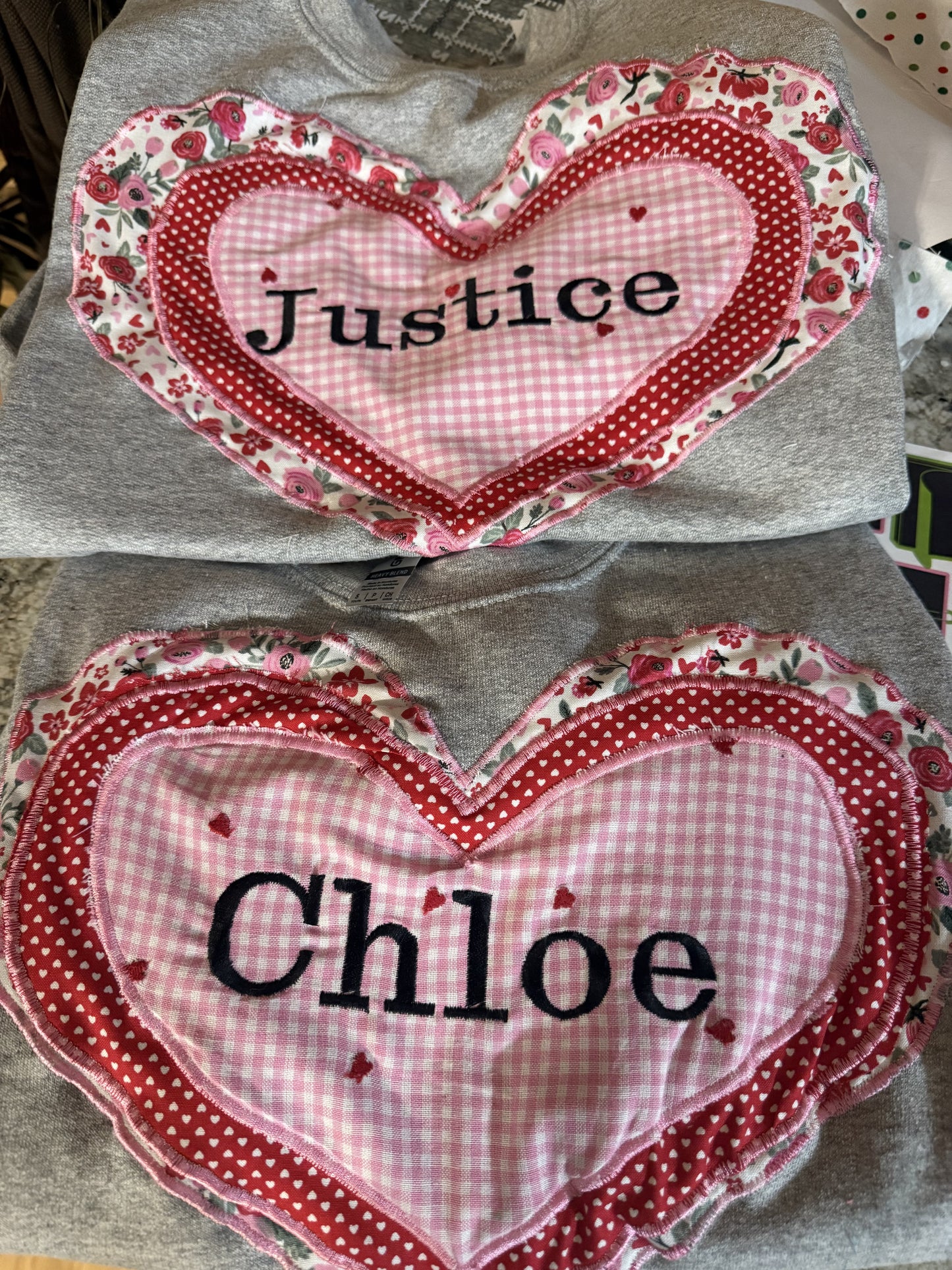 Personalized embroidered Valentines Sweatshirt